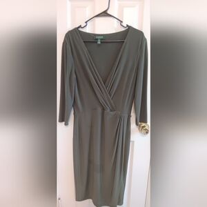 Ralph Lauren Olive Long Sleeve Dress